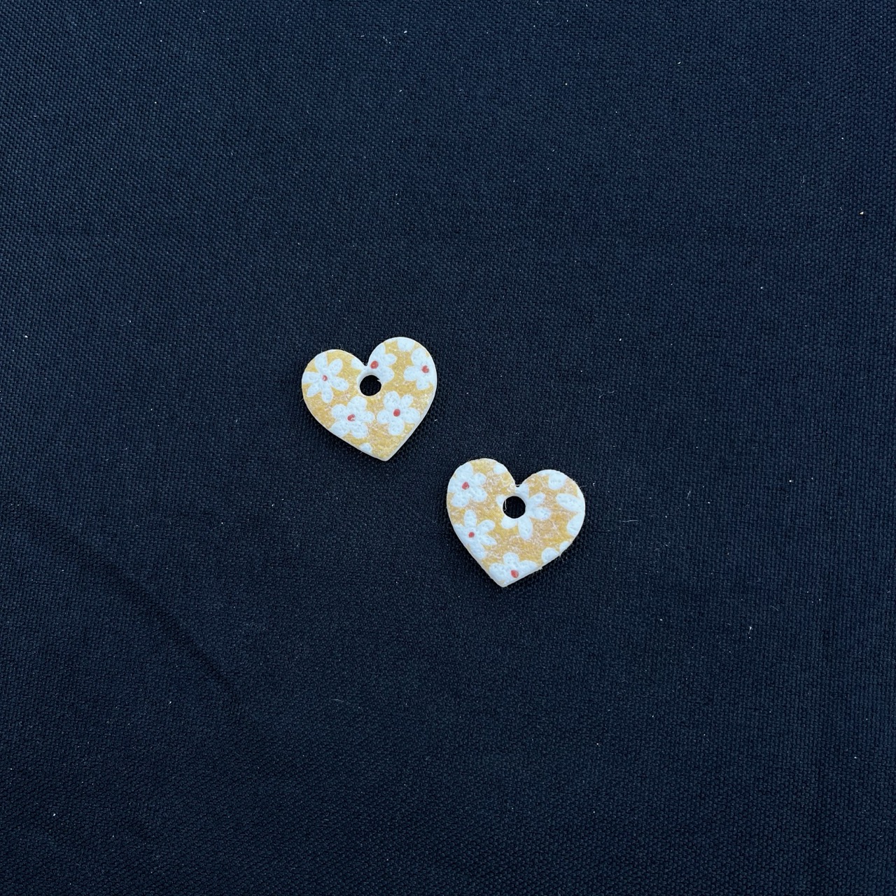 Coeur Fleurs mat (grand)