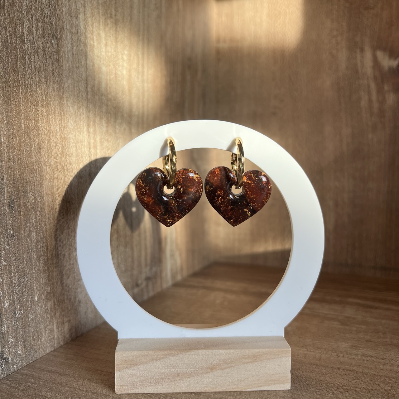 Amey'Lys coeur Marron doré ( grand )